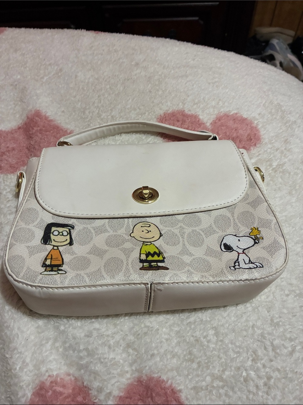 Coach x Peanuts purse White cream color Brand new without tags